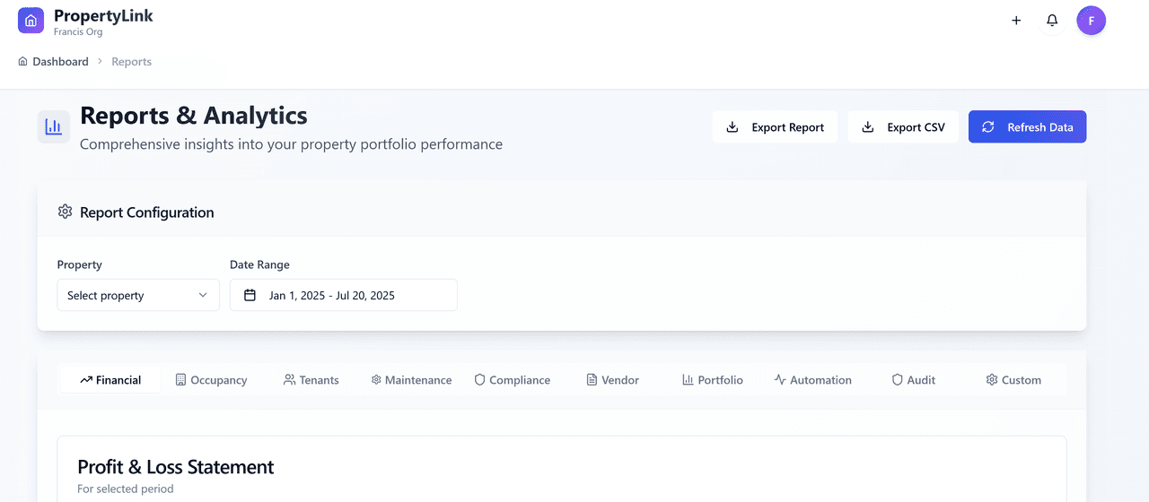 Analytics Dashboard - Comprehensive reporting and insights